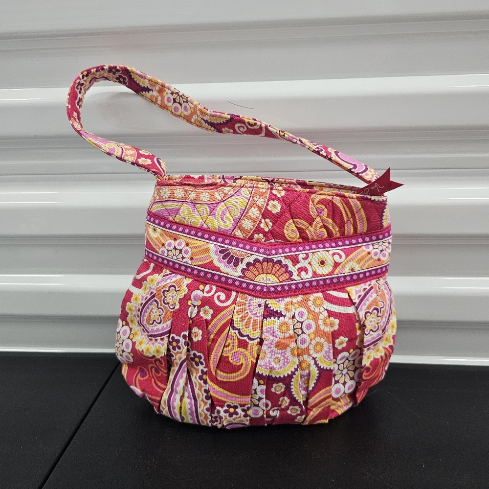 Vera Bradley Hannah Small Handbag Raspberry Fizz Bucket Bag
